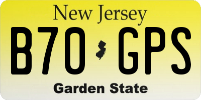NJ license plate B70GPS