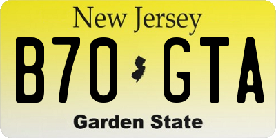 NJ license plate B70GTA
