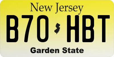 NJ license plate B70HBT