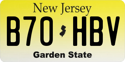 NJ license plate B70HBV