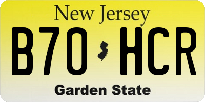 NJ license plate B70HCR
