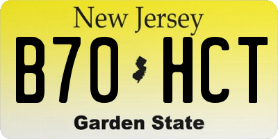 NJ license plate B70HCT