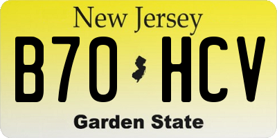 NJ license plate B70HCV