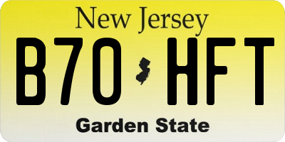 NJ license plate B70HFT