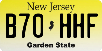 NJ license plate B70HHF