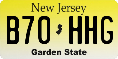 NJ license plate B70HHG