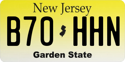 NJ license plate B70HHN