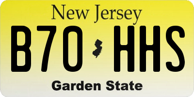 NJ license plate B70HHS