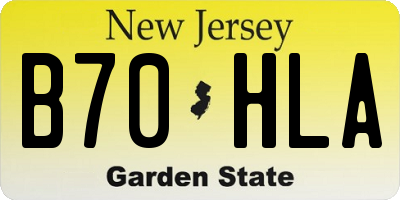 NJ license plate B70HLA