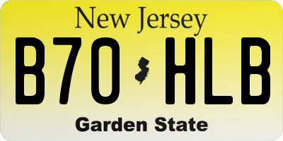NJ license plate B70HLB