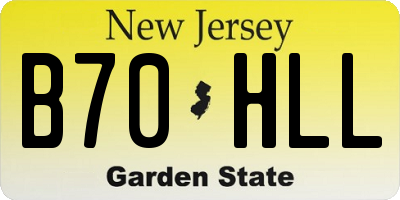 NJ license plate B70HLL
