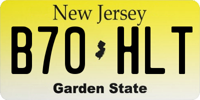 NJ license plate B70HLT