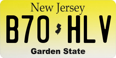 NJ license plate B70HLV