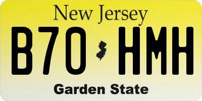 NJ license plate B70HMH