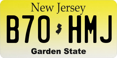 NJ license plate B70HMJ