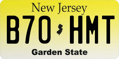 NJ license plate B70HMT