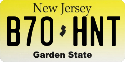 NJ license plate B70HNT