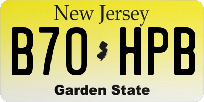 NJ license plate B70HPB
