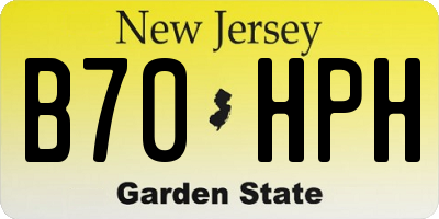 NJ license plate B70HPH