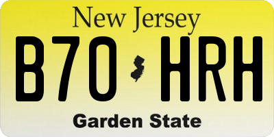 NJ license plate B70HRH