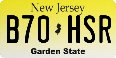 NJ license plate B70HSR