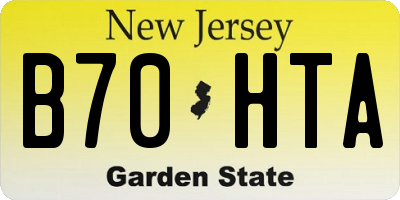 NJ license plate B70HTA