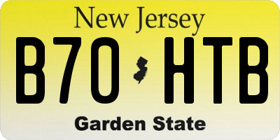 NJ license plate B70HTB