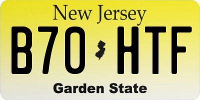 NJ license plate B70HTF