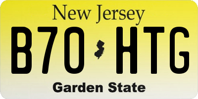 NJ license plate B70HTG
