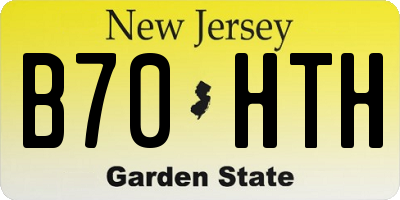 NJ license plate B70HTH