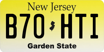 NJ license plate B70HTI