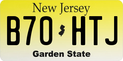 NJ license plate B70HTJ