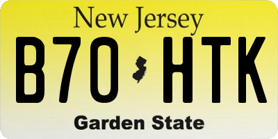NJ license plate B70HTK