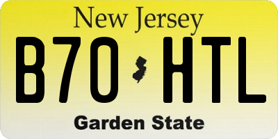 NJ license plate B70HTL