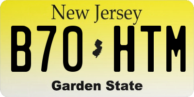 NJ license plate B70HTM