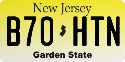 NJ license plate B70HTN
