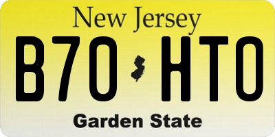 NJ license plate B70HTO