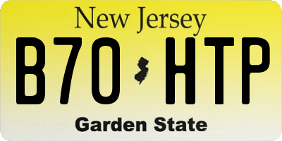 NJ license plate B70HTP