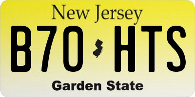 NJ license plate B70HTS