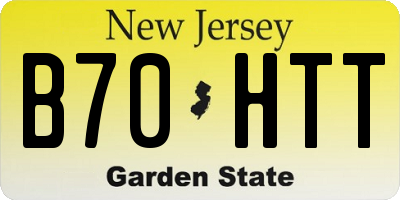 NJ license plate B70HTT
