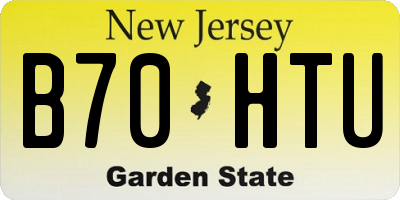 NJ license plate B70HTU