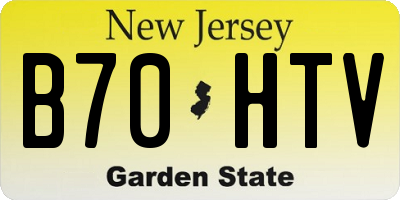 NJ license plate B70HTV