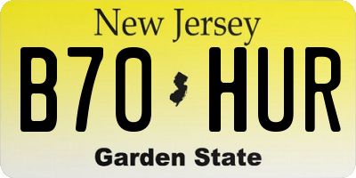 NJ license plate B70HUR