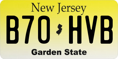 NJ license plate B70HVB