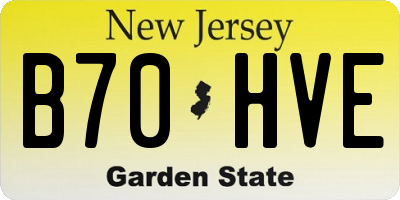 NJ license plate B70HVE