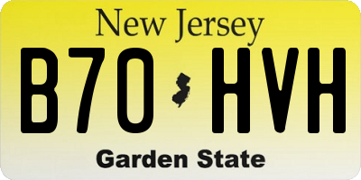 NJ license plate B70HVH