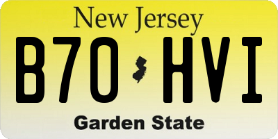 NJ license plate B70HVI