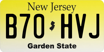 NJ license plate B70HVJ