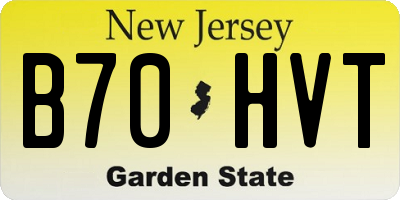 NJ license plate B70HVT