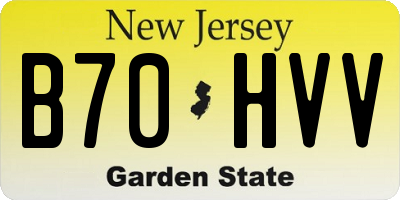 NJ license plate B70HVV